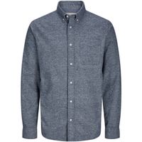 jack  jones camisa manga larga 12265385 jprblunorris flannel ls shirt bf ln navy blazer para hombre