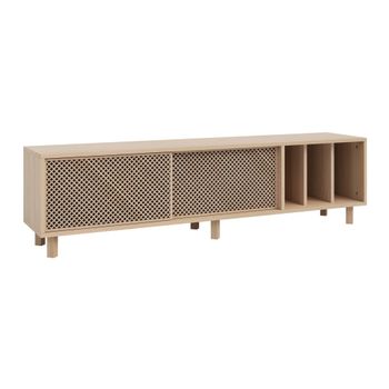 Mueble TV de madera natural - tres separadores - 170 cm Sin barnizar