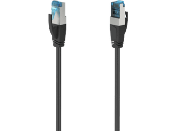 Cable de red - Hama 00200680, 1.50 m, Cat-6A, 10 Gbit/s, S/FTP, Negro