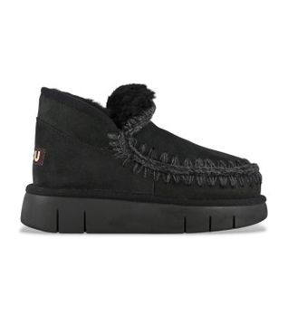 Mou para mujer. MU.FW531009A Zapatillas de piel Eskimo Bounce negro (41), 3 a 5cm, Ninguno, Casual