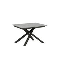 mesa extensible 90x120180 cm ganty cemento con borde a juego