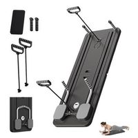 maquina reformer de pilates plegable equipo reformador de pilates con base deslizante bandas de resistencia y temporizador kit entrenamiento