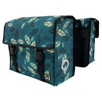 bolsa doble de bicicleta city bush 34 l verde y azul willex