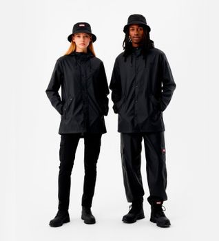 Hunter para mujer. ARU0003242 Chubasquero downpour jo pu negro (L), Casual, Silicona, Impermeable