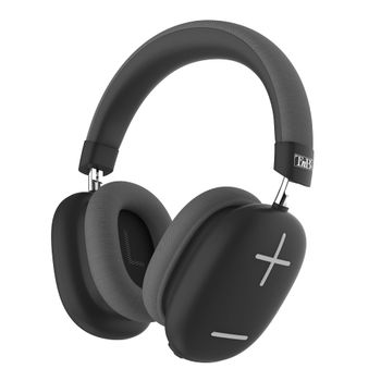 T'NB Bounce Max - Auriculares inalámbricos Circumaural nueva versión, cómodos y abarcados, con conexión Bluetooth, sonido estéreo con micrófono integrado, duración de hasta 50 horas - negro