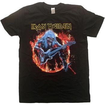 Iron Maiden Camiseta manga larga Fear Live Flames para mujer