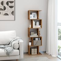 libreria de 5 niveles de color marron
