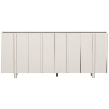 Aparador de 4 puertas de madera l200cm - gris claro