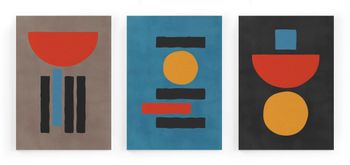 Set 3 Lienzos 60x40 impresión formas geométricas