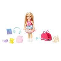 barbie chelsea set de viaje con cachorro hjy17 barbie