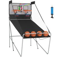 homcom canastas baloncesto plegables portatiles contador electronico doble 4 pelotas 205x110x205cm   aosom espana