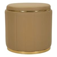 pouf con contenedor en ecopiel marron cm o 465x44