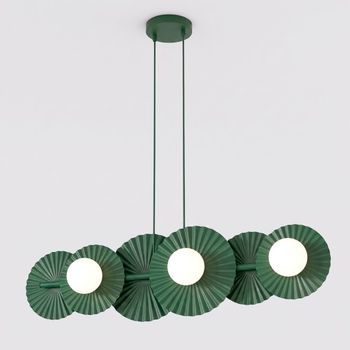 Lámpara de techo drino verde oliva (6 luces)