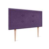 cabecero de tela aqualine con 2 hileras de botones 95x105cm con patas camas 90 - lila