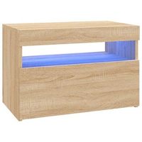 mueble tv  mueble de salon  armario tv con luces led roble sonoma 60x35x40 cm