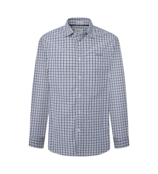 Pepe Jeans para hombre. PM308717 Camisa Mauro marino (M), Casual, Algodón, Manga larga, Sostenible