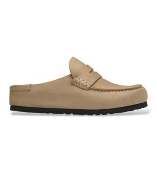 Birkenstock para mujer. 1032697 Mocasines de Piel Naples Wrapped Oiled (Ajuste Estrecho) marrón (36), Plano, Ninguno, Casual