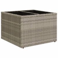 mesa jardinrmesa para exterioresrmesa de patio superficie vidrio ratan pe gris claro 55x55x37 cm