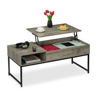 mesa de centro plegable negro
