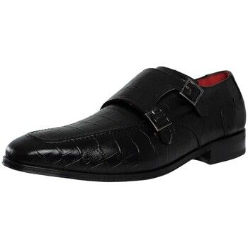 Jeffery-West Mocasines Zapatos monje de cuero para hombre