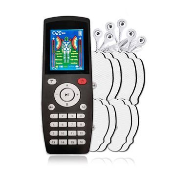 Ems Electroestimulador Muscular Mhd-yk16 Portátil. 16 Modos, 20 Intensidades, 2 Canales. Tamaño Compacto, Batería Recargable. 5,5x1,5x16 Cm. Color: Negro
