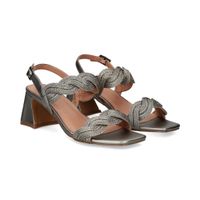 bibi lou sandalias con tacon mujer - plata talla 40