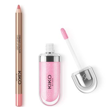 KIKO Milano 3D Hydra Lip Combo (Various Shades) - Peony Pink