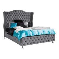 cama florence 102 doble gris tapiz 187x222x162cm