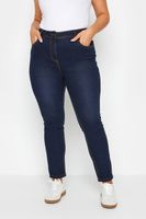 ruby vaqueros rectos anil mujer curvy y tallas grandes yours