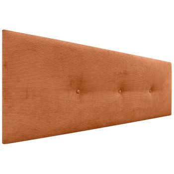 Dhome Cabecero De Pana Liso Con Botones 145x60 Camas 120/135/140 - Naranja