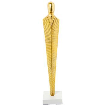 Figura Hombre Dorado Y Blanco