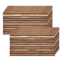 set de 10 paneles decorativos efecto madera roble 103x50cm