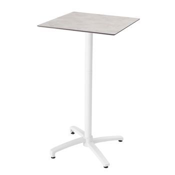 Mesa Alta De Jardín De 60 X 60 Cm Laminada En Concreto Gris, Opéra - Oviala