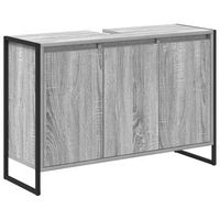 gabinete de bano gris sonoma 90 x 30 x 60 cm vidaxl