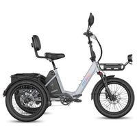 triciclo electrico fafrees f20 mate ii de 21 ah con sensor de par plegable para personas mayores color gris