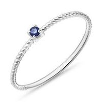 anillo para mujer en oro de 14 quilates con zafiro