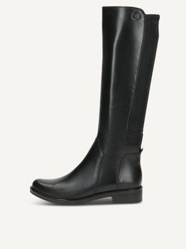 CAPRICE Boots, black, made of Leather and textile with Block heel, Size 37