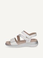 caprice sandal white made of leather without heel size 37