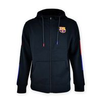 sudadera fc barcelona adulto black con cremallera