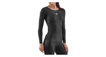 Maillot skins series 3 mujer manga larga negro