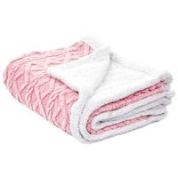 manta colcha moderna cubrecama poliester 150 x 200 cm rosa honeycomb