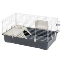 jaula ferplast rabbit 100 - cubeta color gris aprox 95x57x46 cm lxanxal