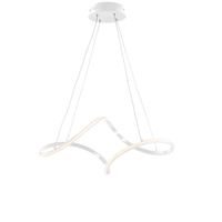 dana - lampara de suspension en metal y aluminio lacado blanco con led integrado y cables electricos orientables l 65 x 38 - bl328-sbc