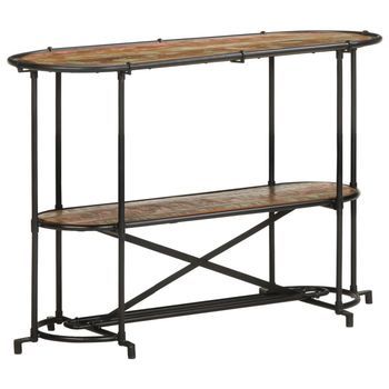 Mesa Consola Madera Maciza Reciclada 110x42x76 Cm