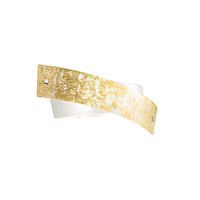 camilla - aplique oro 2xe14 max 2x28w ip20 - aplique led de diseno moderno 54x20cm
