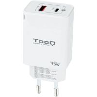 tooq tqwc-ganqcpd45wt cargador de pared dual usb-cusb 20 45w blanco