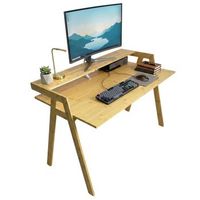 mesa escritorio take estudio de bambu en color marron 75x113x60 cm