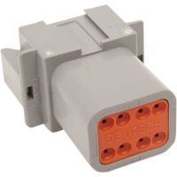 carcasa de conector de cable electrico deutsch 8 pines hembra gris