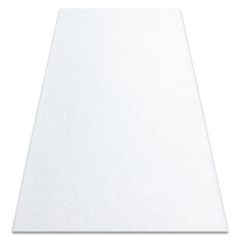Alfombra Con Refuerzo De Goma Rumba 1950 Un Solo Color Blanco  70x300 Cm