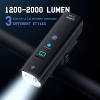luz delantera para bicicleta cyclami br 2000 ai 1200 lumenes alta luminosidad para ciclismo de montana y carretera seguridad aleacion de aluminio